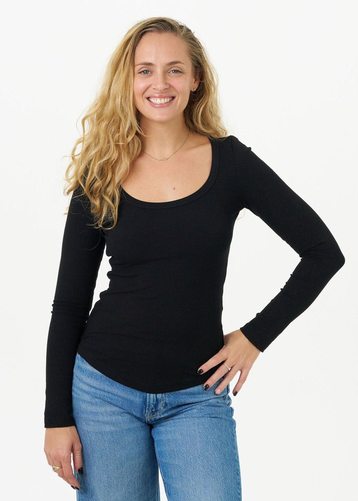 LUXE-RIB SCOOP NECK