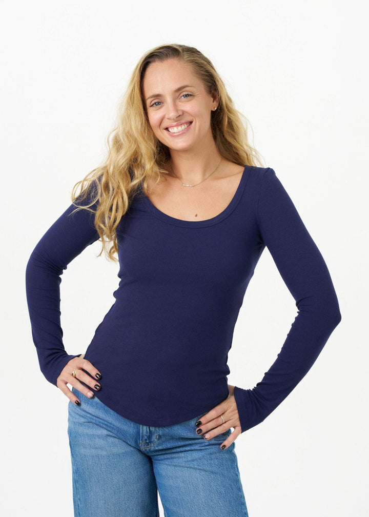 LUXE-RIB SCOOP NECK