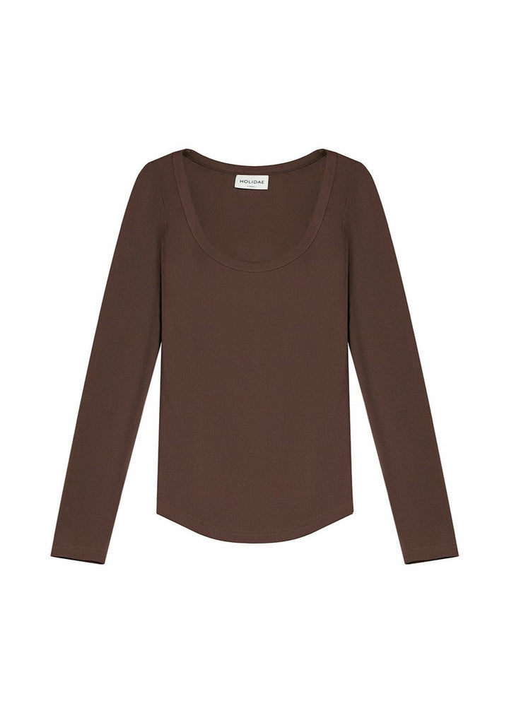 LUXE-RIB SCOOP NECK