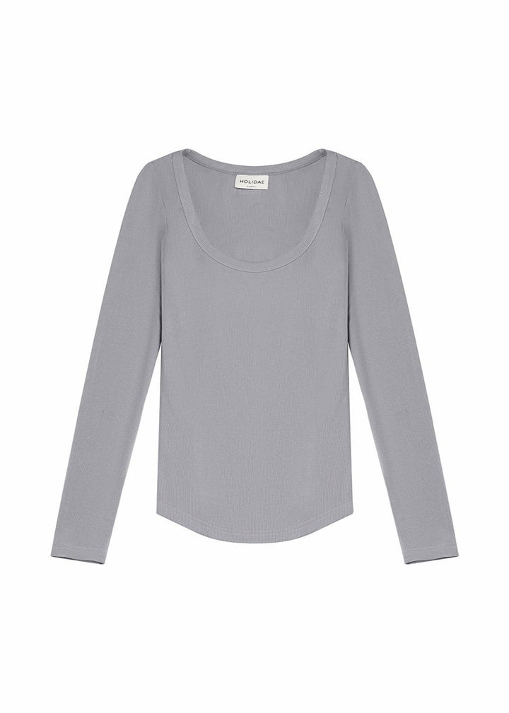 LUXE-RIB SCOOP NECK