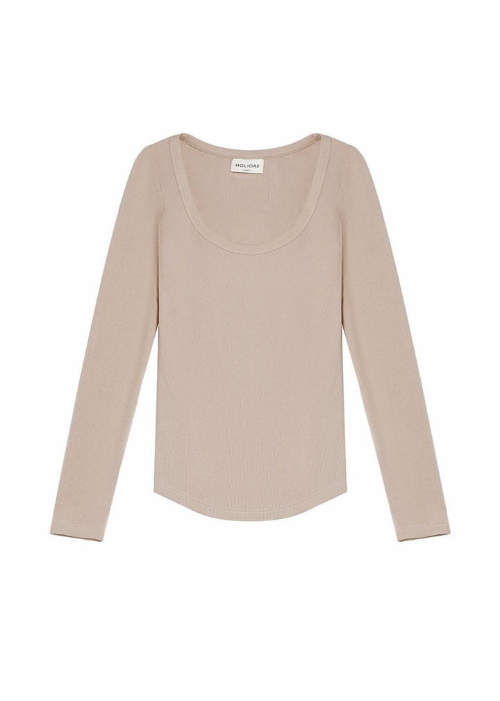 LUXE-RIB SCOOP NECK