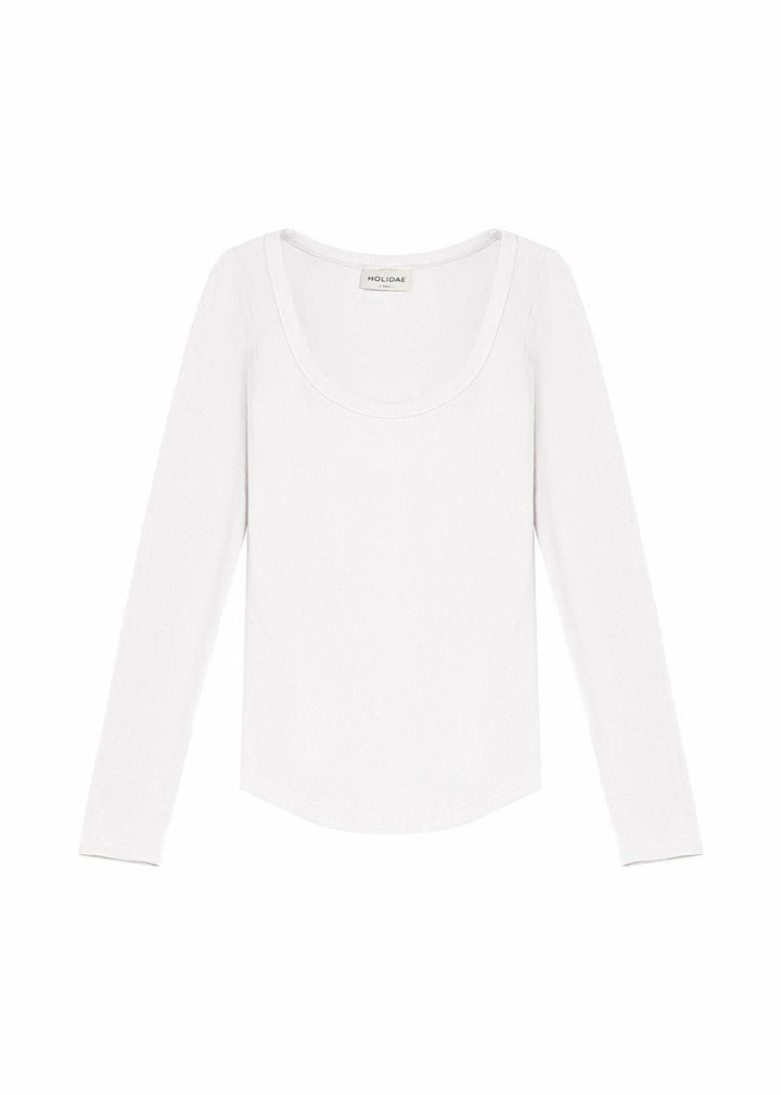 LUXE-RIB SCOOP NECK